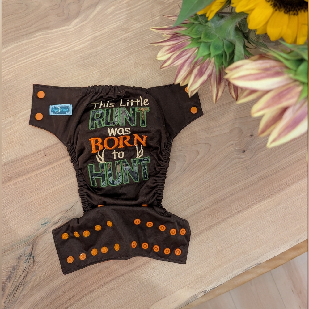 Bella Luna OS Pocket Cloth Diaper | This Little Runt Was Born To Hunt